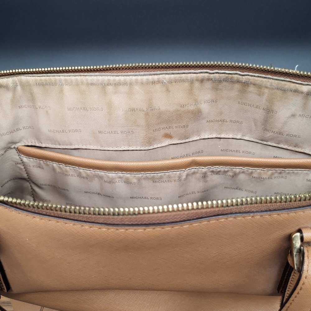 Michael Kors Brown Tote Bag with Gold Finishings, 16×11×5, EUC - Picture 8 of 8